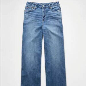 American Eagle Dreamy Drape Stretch Super High-Waisted Baggy Wide-Leg Jean